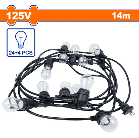 Extension De Luces Vintage 24L 125V 14M Wadfow 9501A