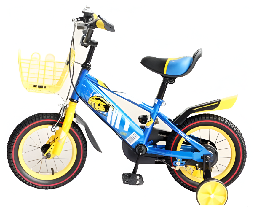 Bici 12 bmx  para niño 1v maximus azul/amarillo armable