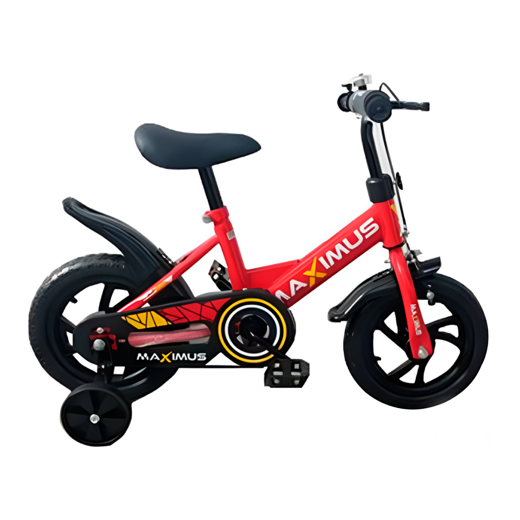 Bici 12 bmx parra niño 1v maximus con guardafango rojo armable