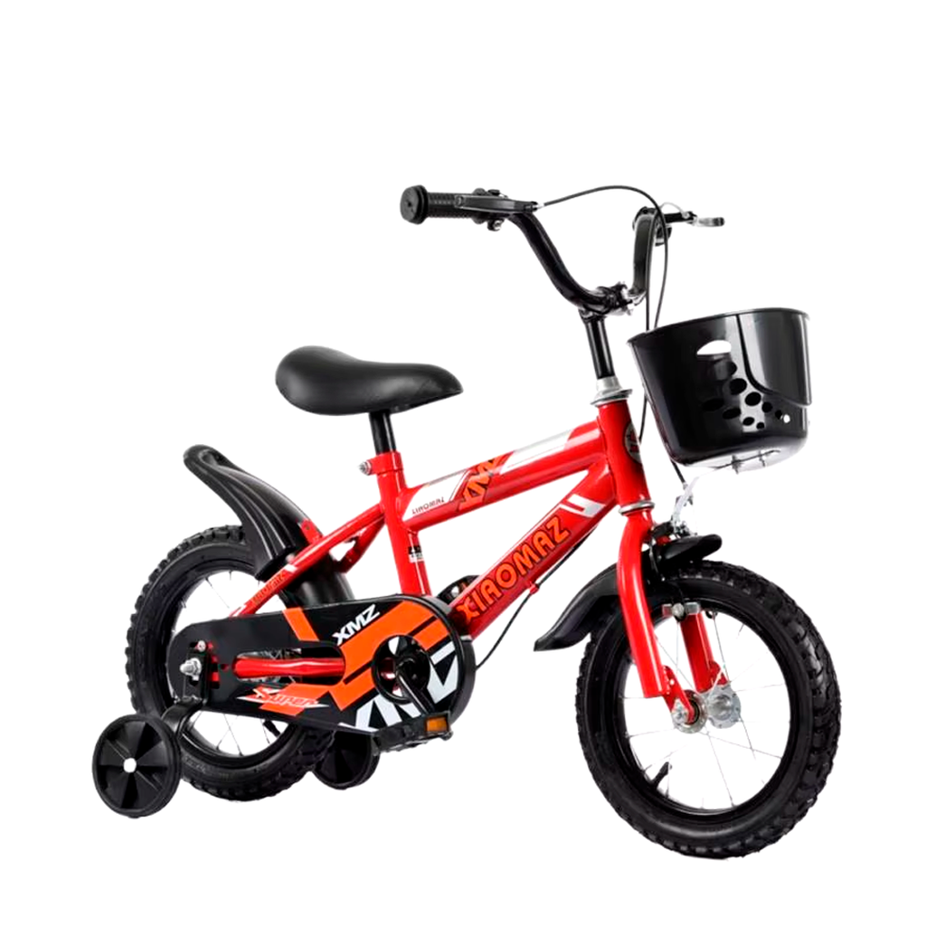 Bicicleta 12 bmx para  niño 1v maximus con guardafango/canasta rojo armable