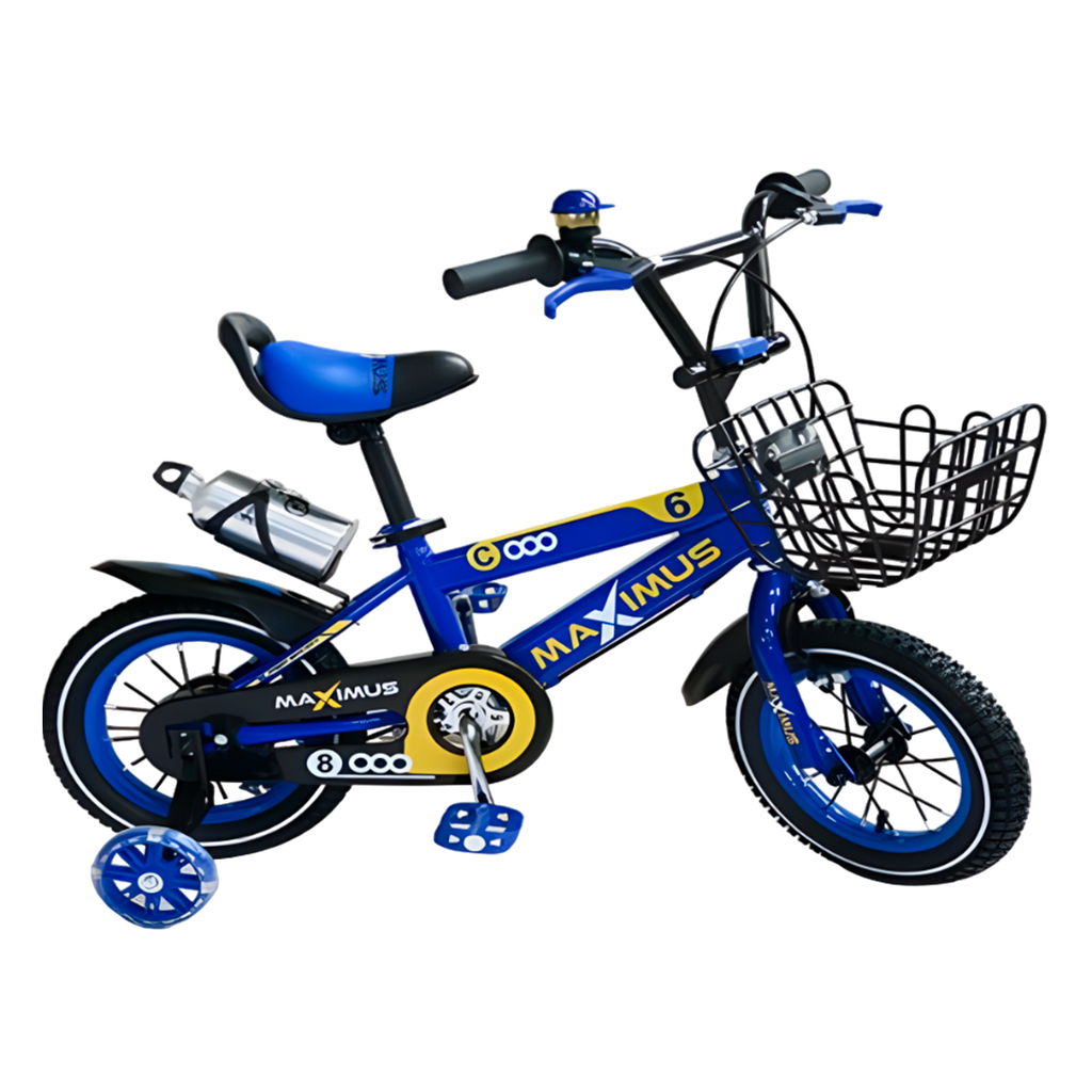 Bicicleta 12 bmx para niño 1v maximus con guardafango/canasta azul armable