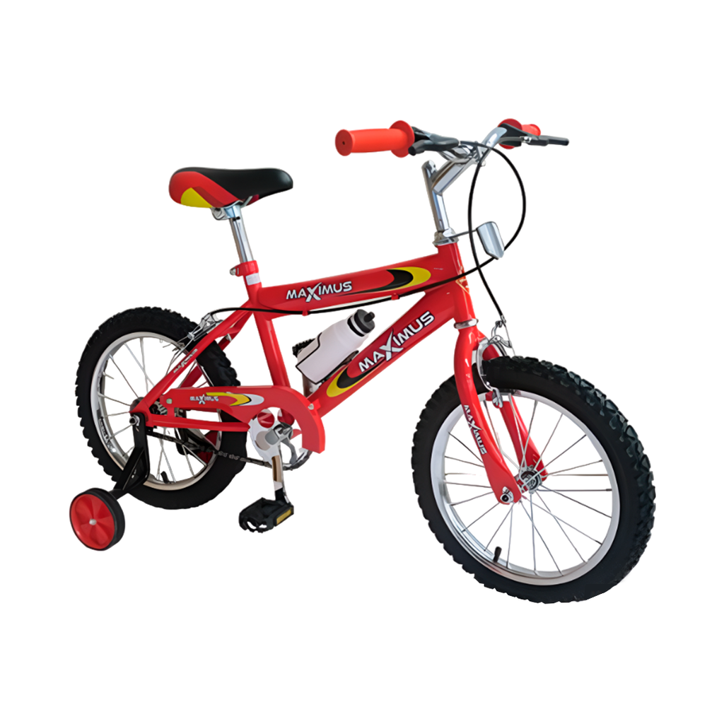 Bicicleta 16 mtb para niño 1v maximus roj o oscuro armable