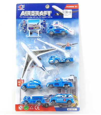 Juguete De Avion/Carros 12Pc Jq102166D/1620D