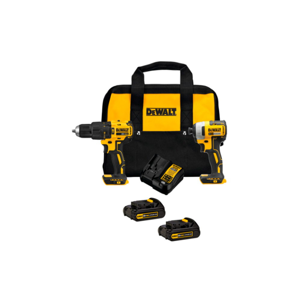 Combo taladro+atornillador 20v 2b 2a xr dewalt d2