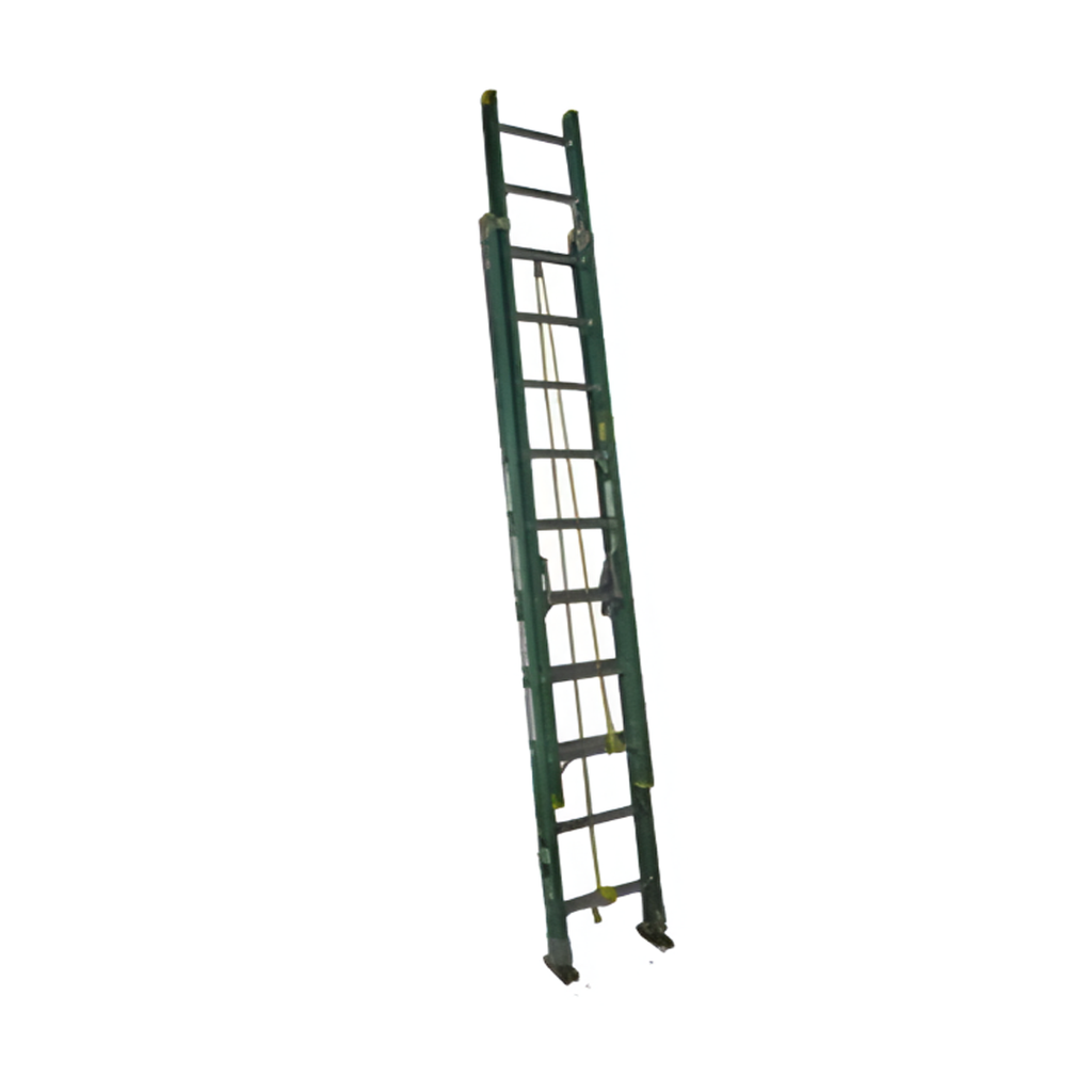 Escalera fibra de vidrio rectangular/ajustable 20' con lazo 618-20n