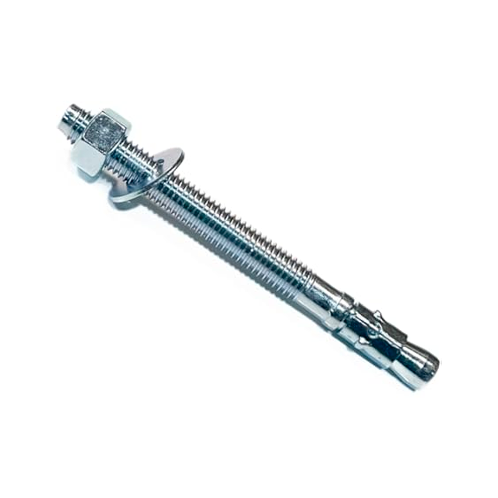 Taco de metal con perno 3/8x5" y con tuerca strong