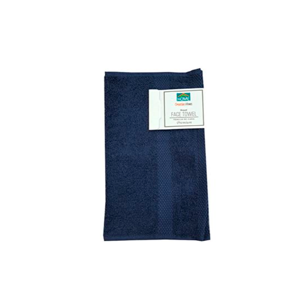 Toalla para cara algodon 13"x13" navy