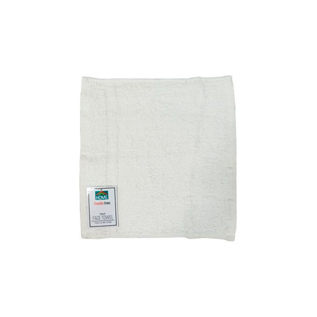 Toalla para cara rectangular 13"x13" blanco