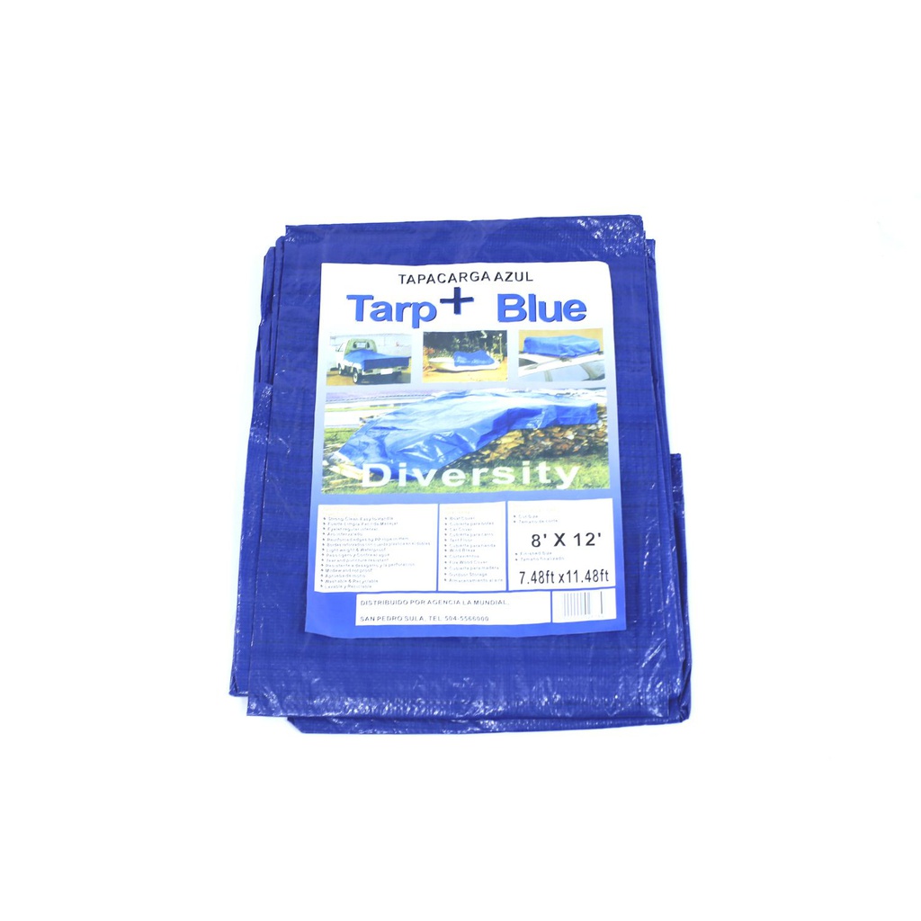 Tapacarga plástico 8'x12' pet0812 azul