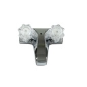 Llave lavabo 4" 2-perillas de acrilico 021-001=l-0201