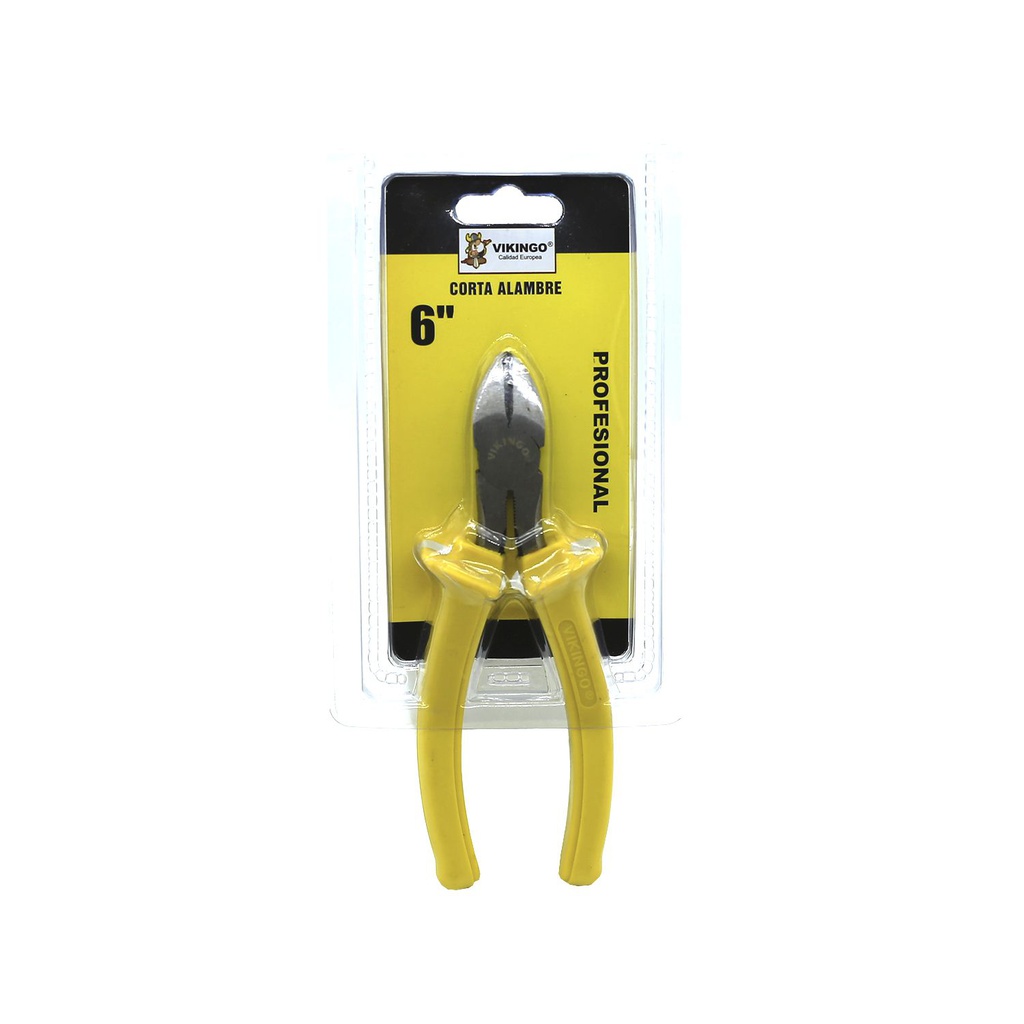 Tenaza cortar alambre 6" vik 101102 forro amarillo