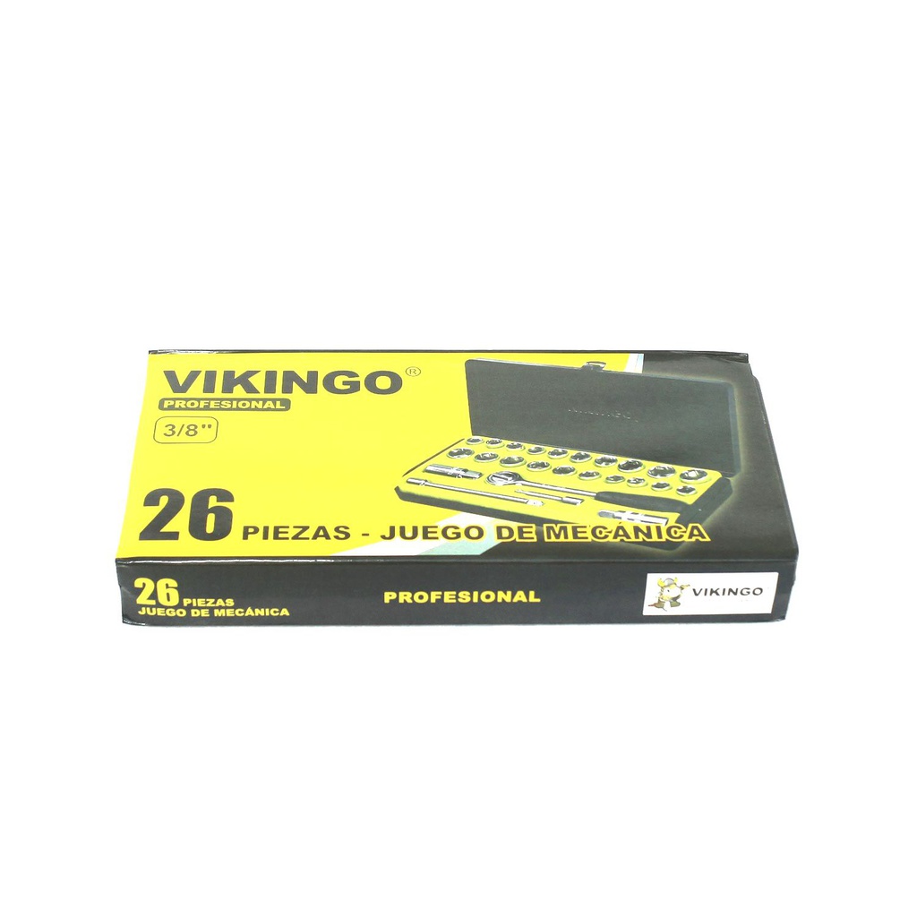 Cubos 26pc estuche metal vikingo 8/s&msw