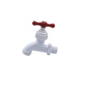 Llave pila 1/2" pvc perilla roja ld-897a