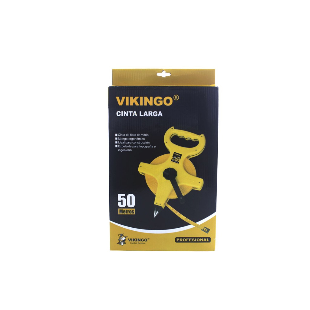 Cinta metrica 50mt vikingo fibra de vidrio tipo cruz