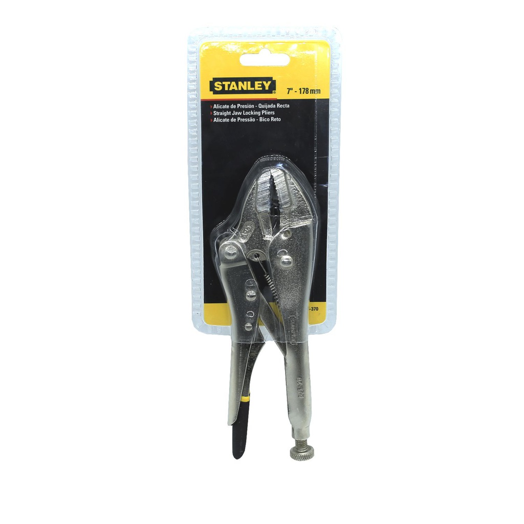Llave perra 7" recta stanley 84-370 cromo pulido