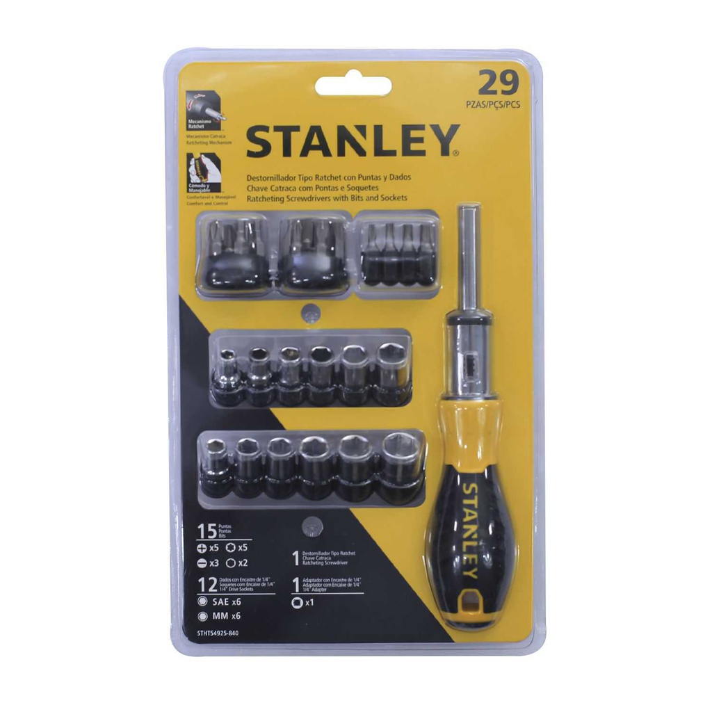 Desarmador multiple 29pc stanley 54-925