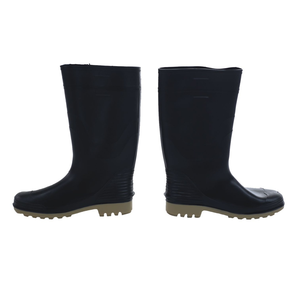 Bota hule #42-9 sin forro 7 gatos negro