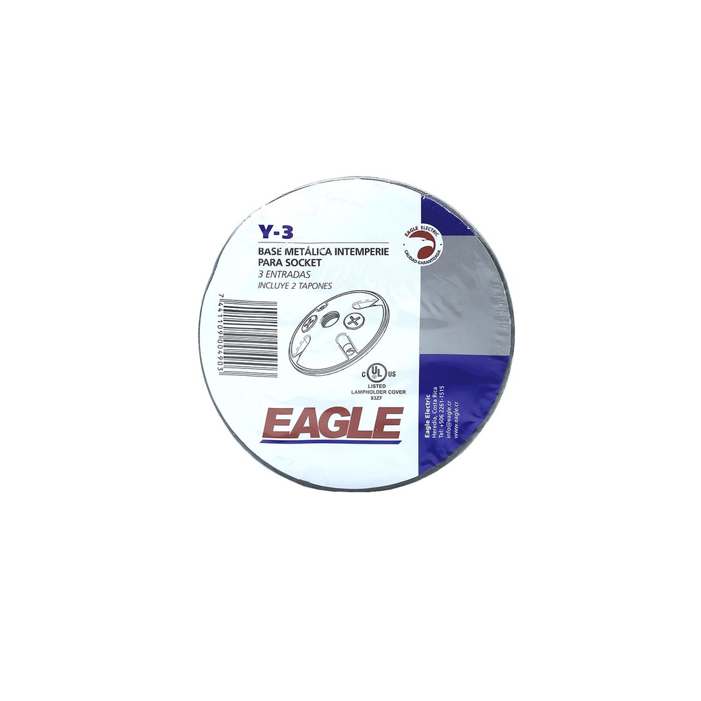 Base para socket triple metálico aguila y-3
