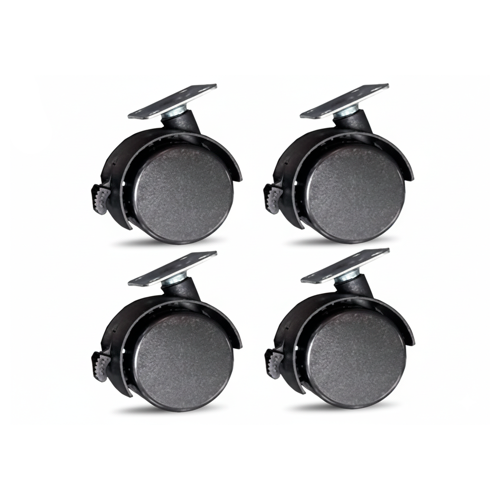 Rodos para mueble nylon 4pc con pin bk 2" 30kg