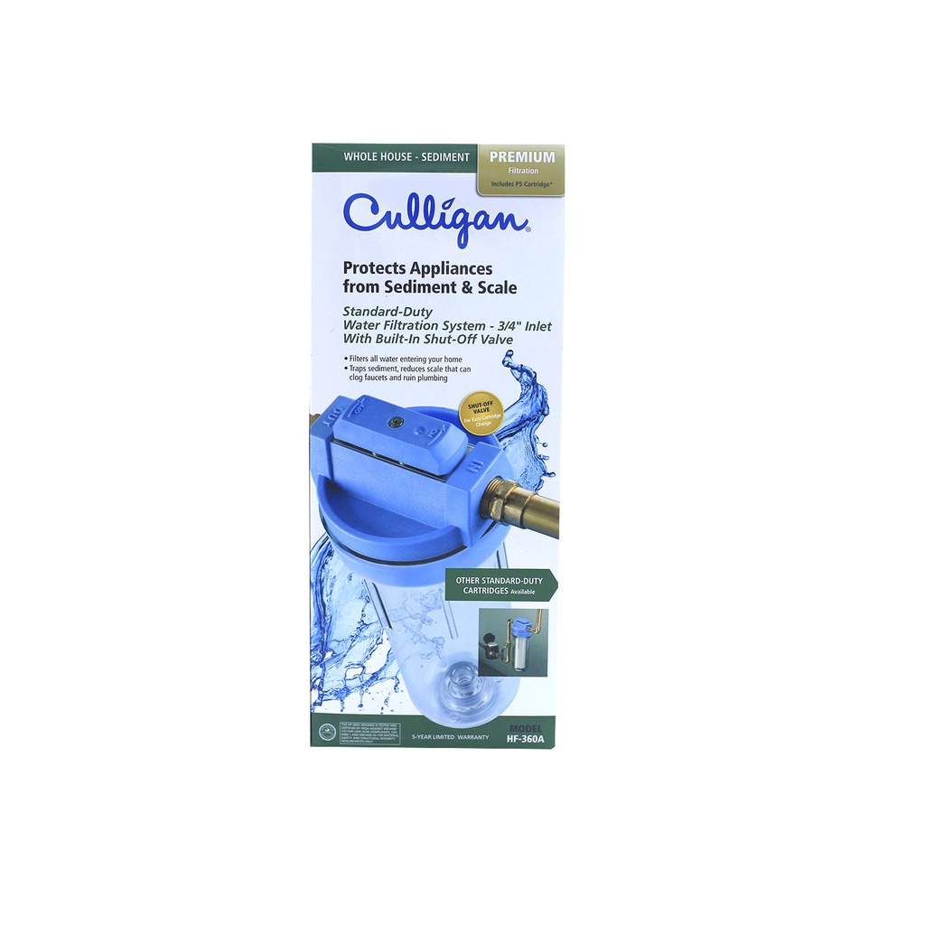 Filtro agua 3/4" con válvula hf-360 culligan