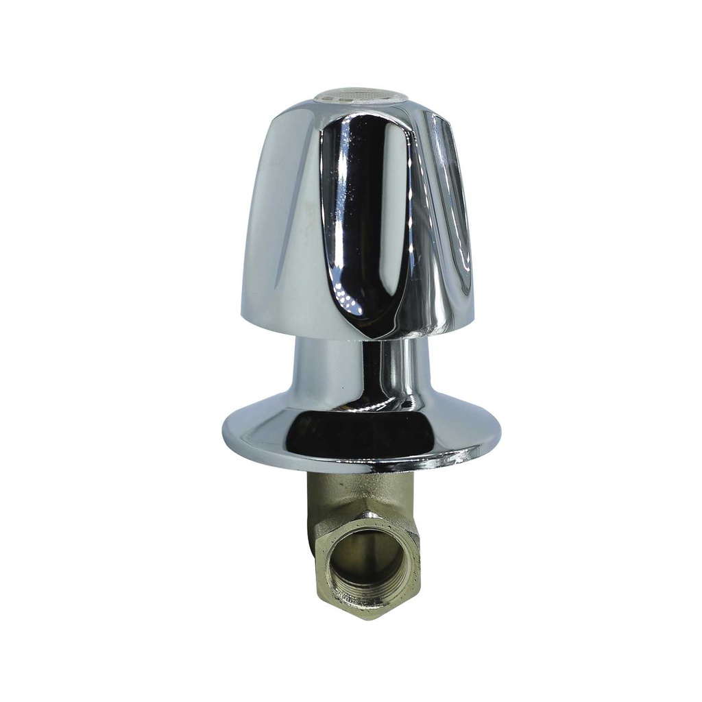 Valvula baño 1/2" boxer ht1659z perilla grande cromo pulido