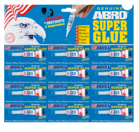 Pegamento super glue 1g abro 12pc ab747