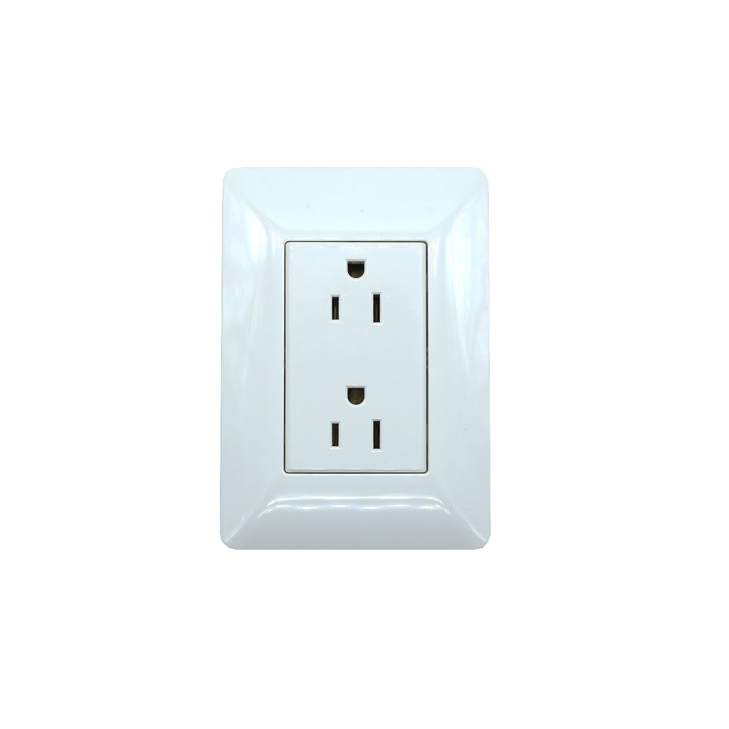 Tomacorriente doble empotrable bm1206 blanco