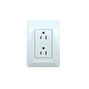 Tomacorriente doble empotrable bm1206 blanco