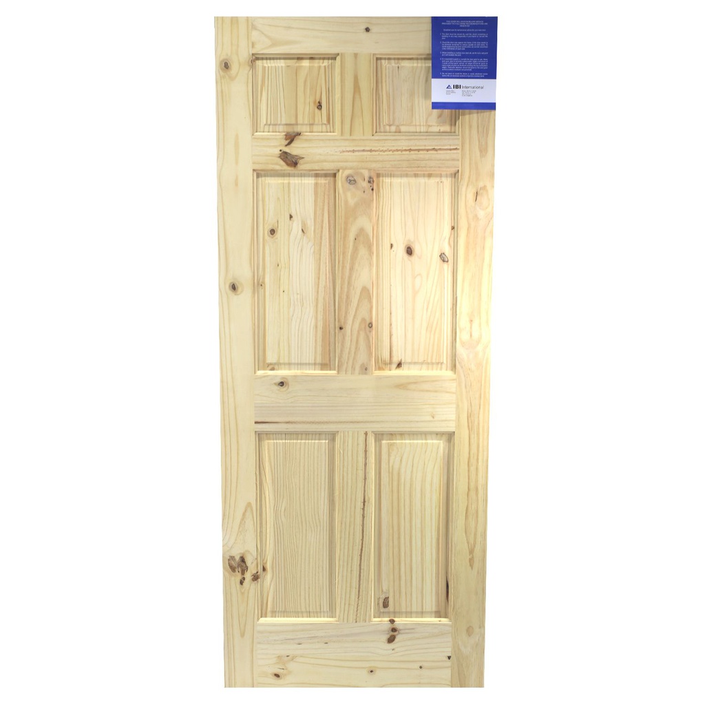 Puerta madera colonial 6 paneles 32"