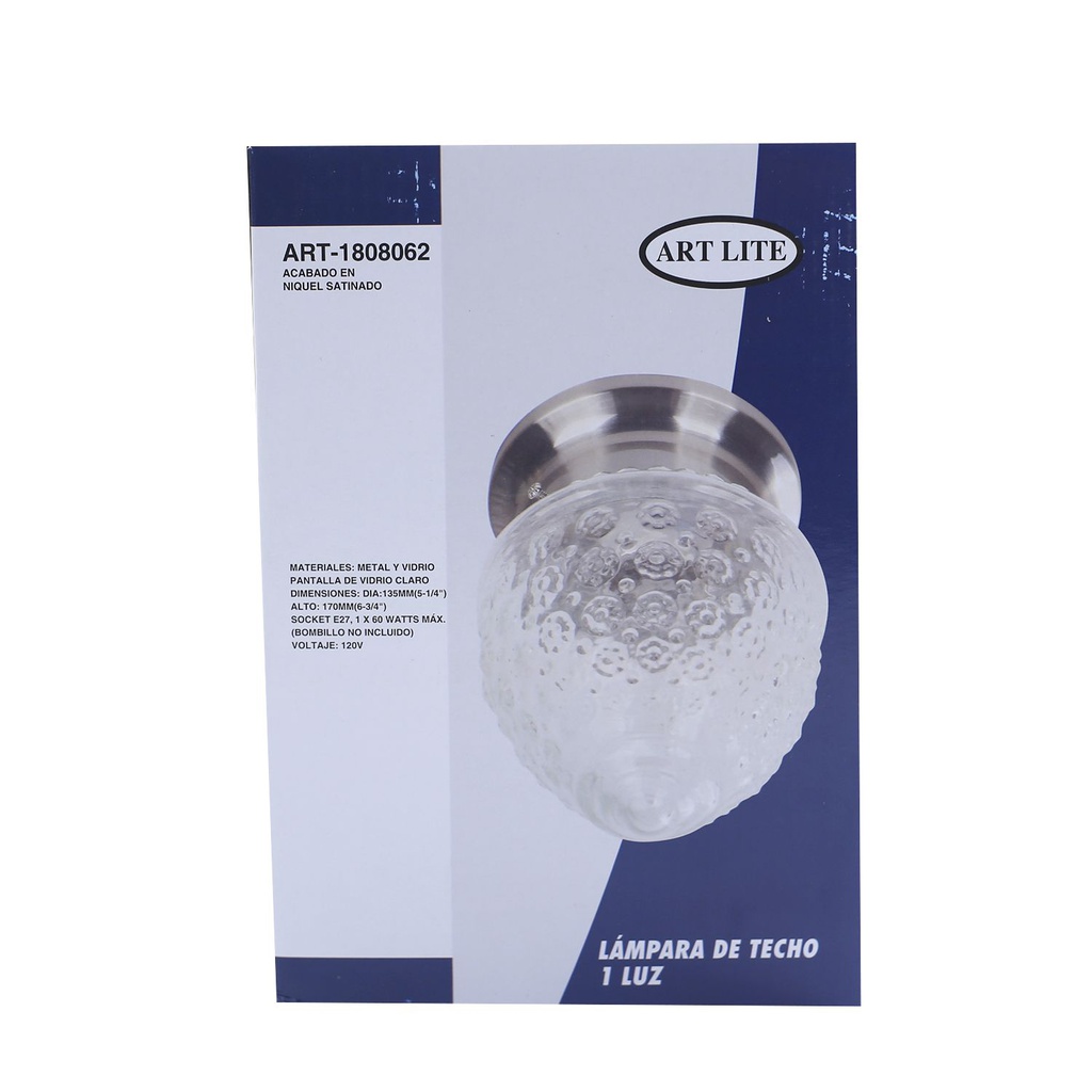 Lámpara de techo 1l lumi 5040-4/1808062 satinada