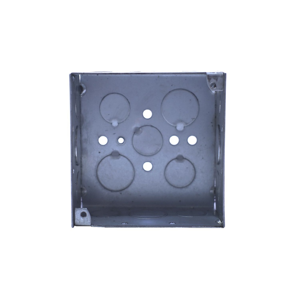 Caja electrica metal 4x4" 1/2x3/4x2.1/8 1.5mm