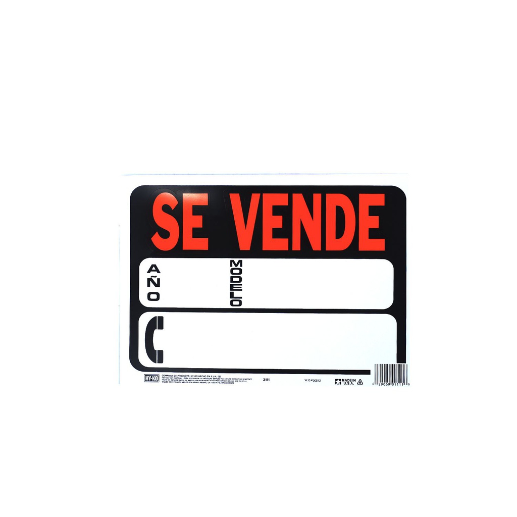 Rotulo plastico "se vende" auto 3111
