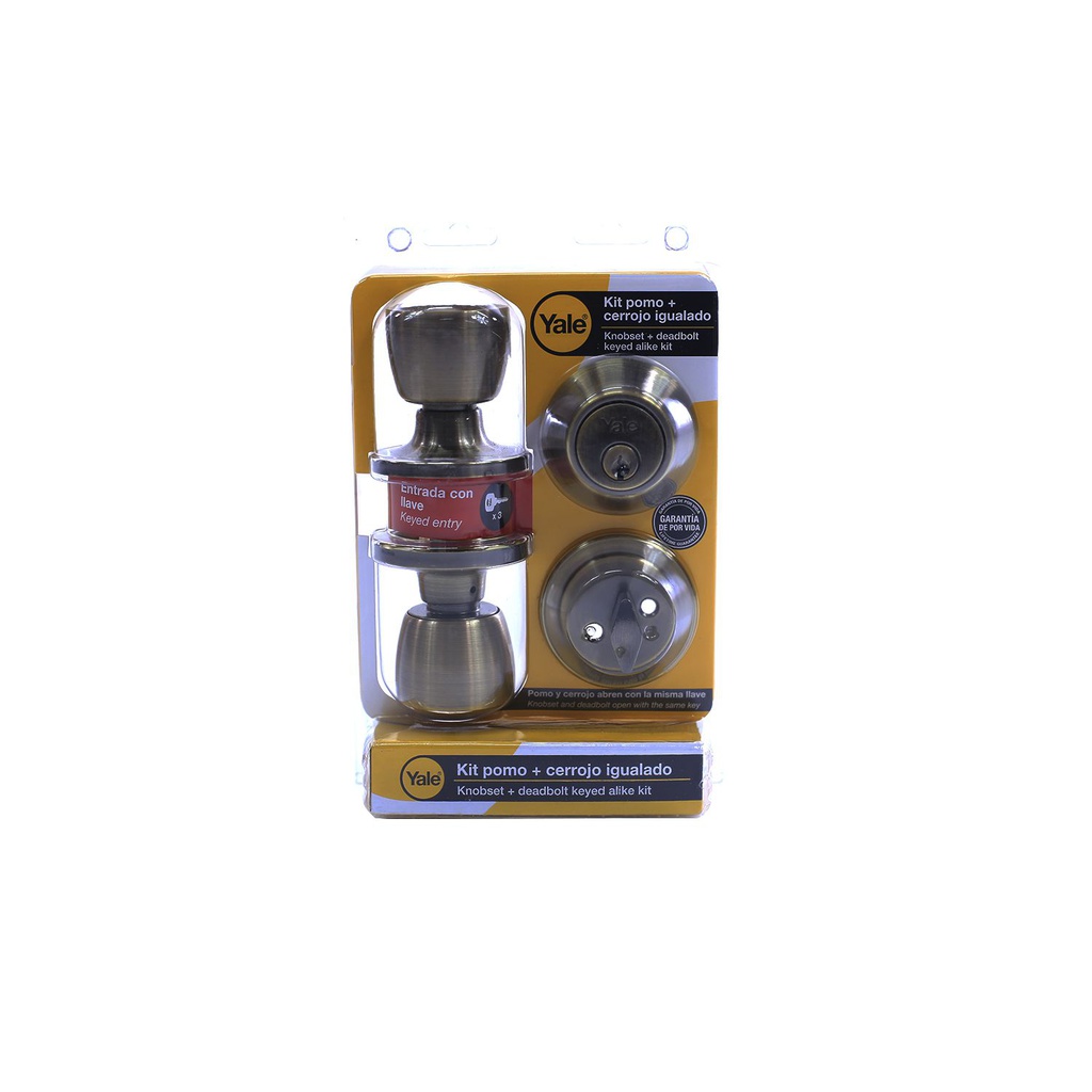 Llavin pelota cerrojo jgo yale 10963 bronce