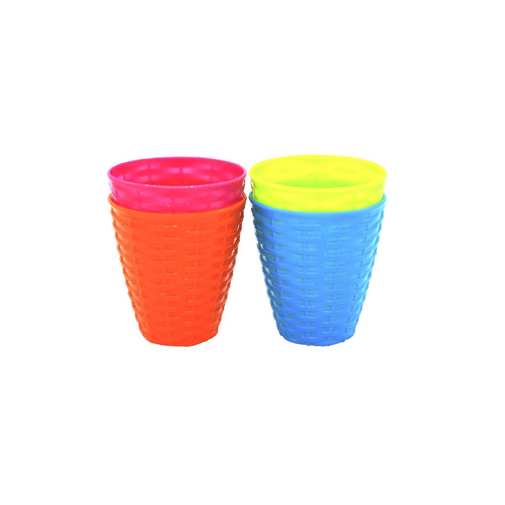 Vaso plastico trigo 4pc 8x12.5cm lm1704-769