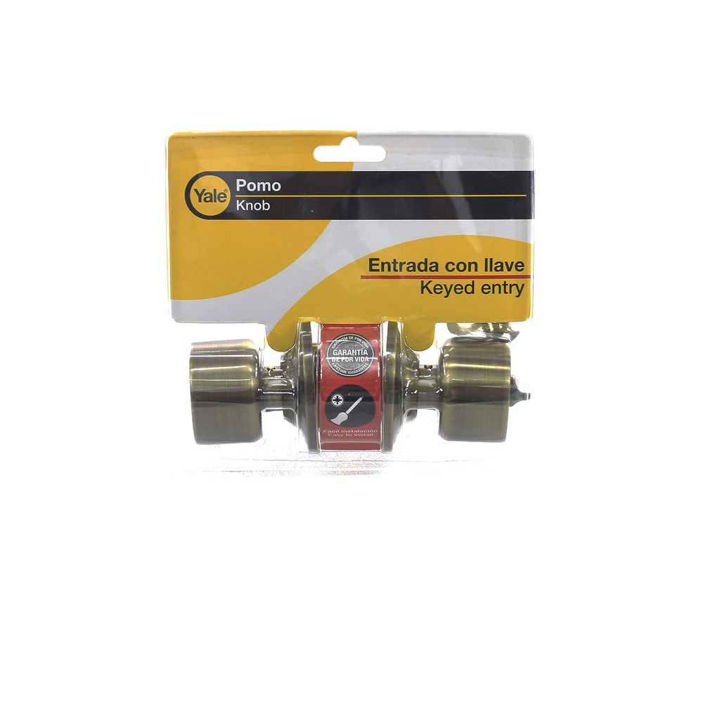 Llavin de pelota yale chest con llave 8975 bronce