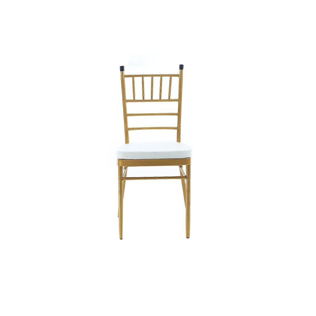Silla metal con cojín 92x43x40cm tiffany dorado