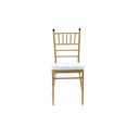 Silla metal con cojín 92x43x40cm tiffany dorado