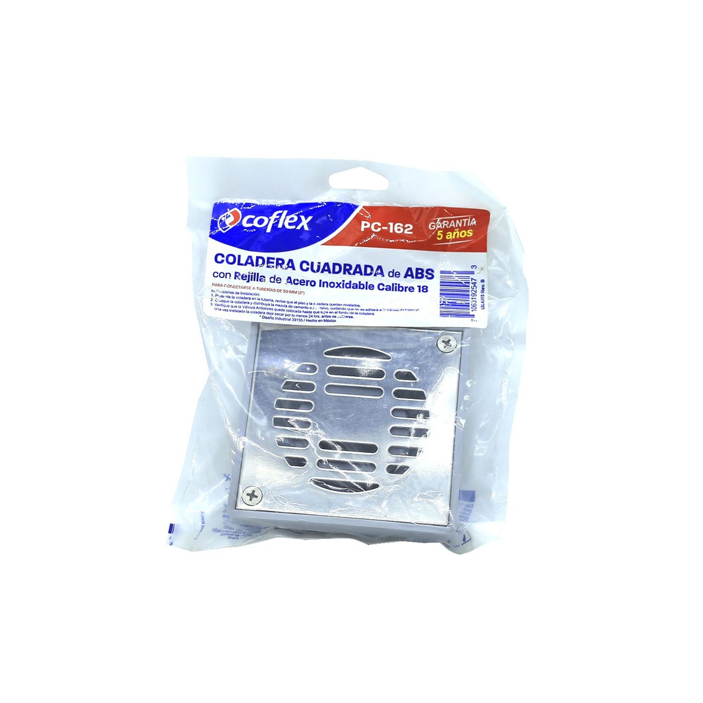 Desague baño acero inoxidable cuadrado 2" pc-162