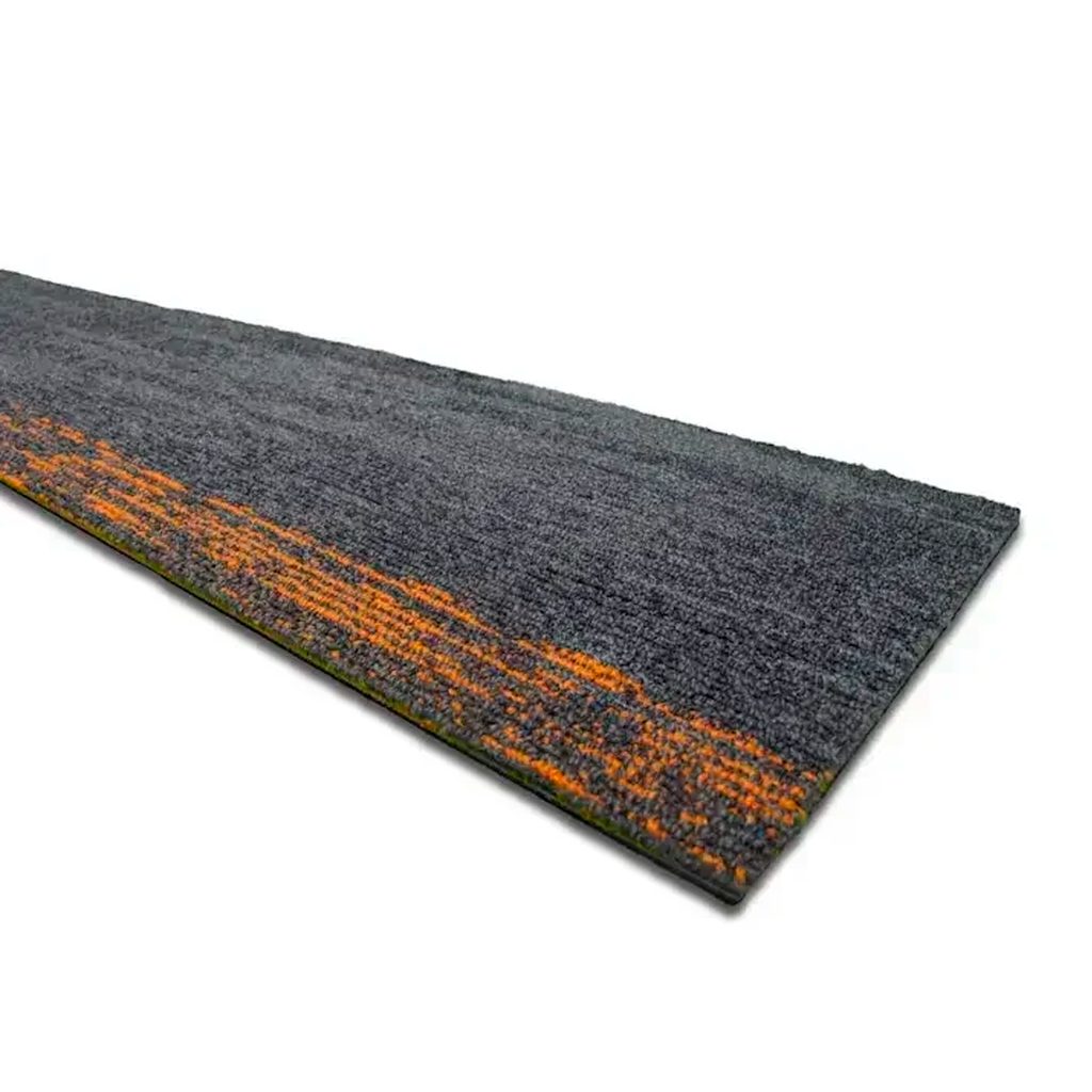 Alfombra para casa 25x100cm 03 gris/naranja