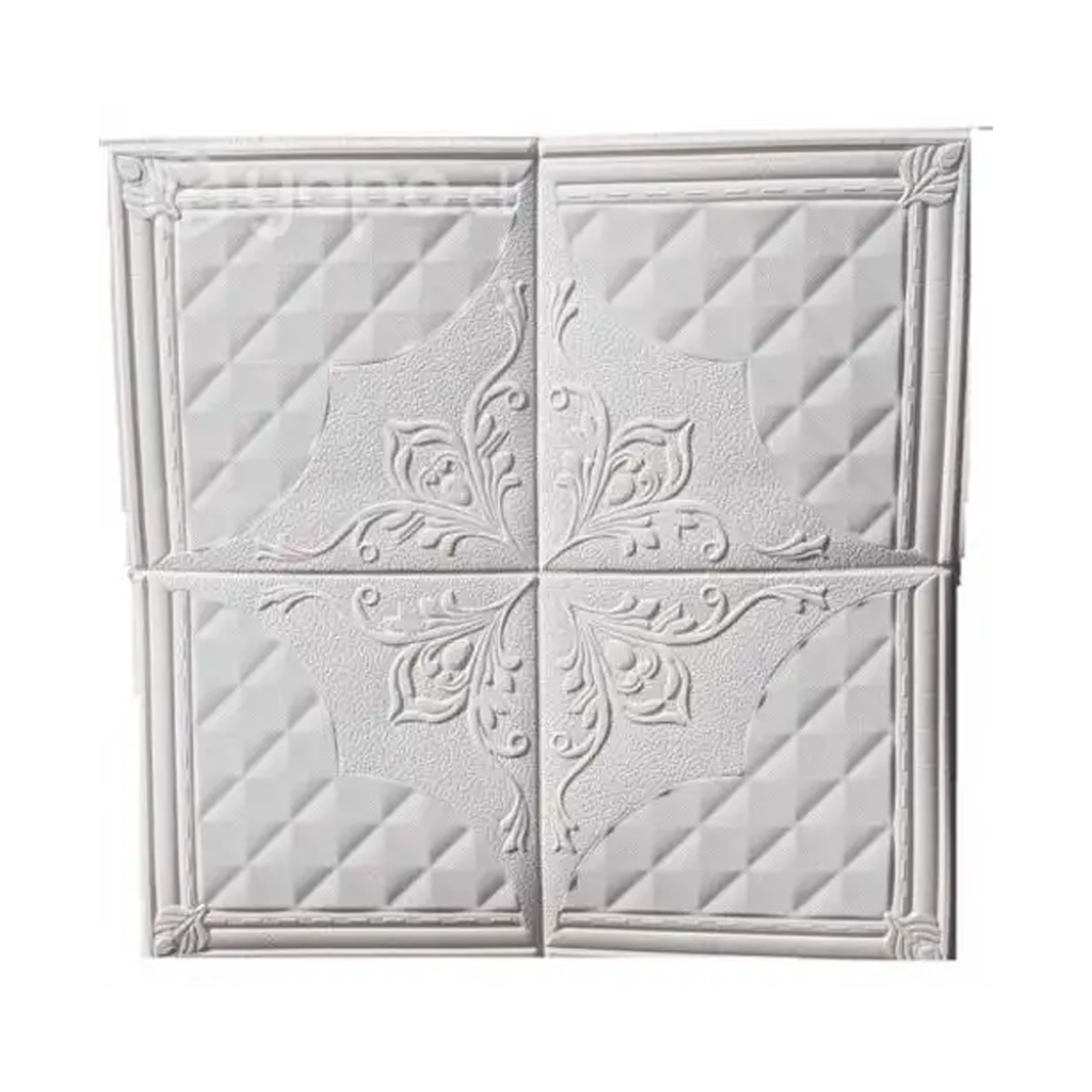 Decoracion para pared 70x70cm con adhesivos girasol blanco