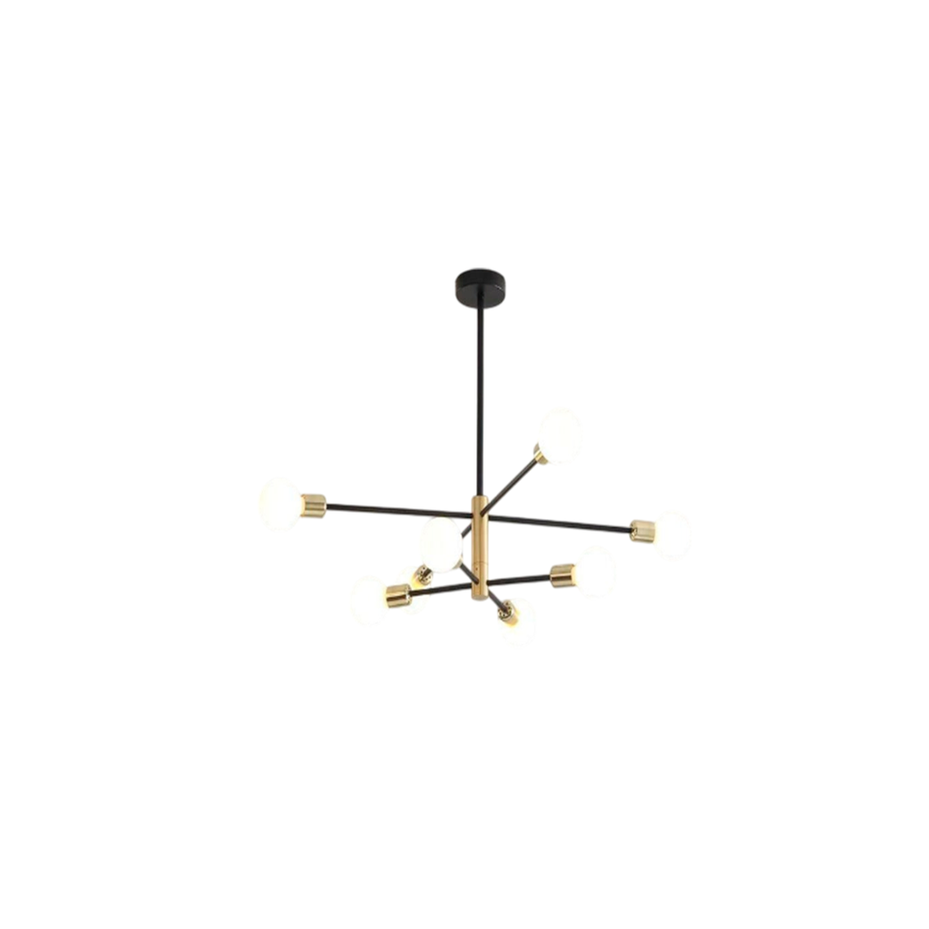 Lampara de techo 6l etl-054 dorado