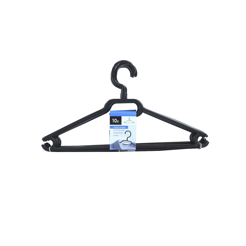 Gancho para ropa plastica 10pc 290879 varios colores