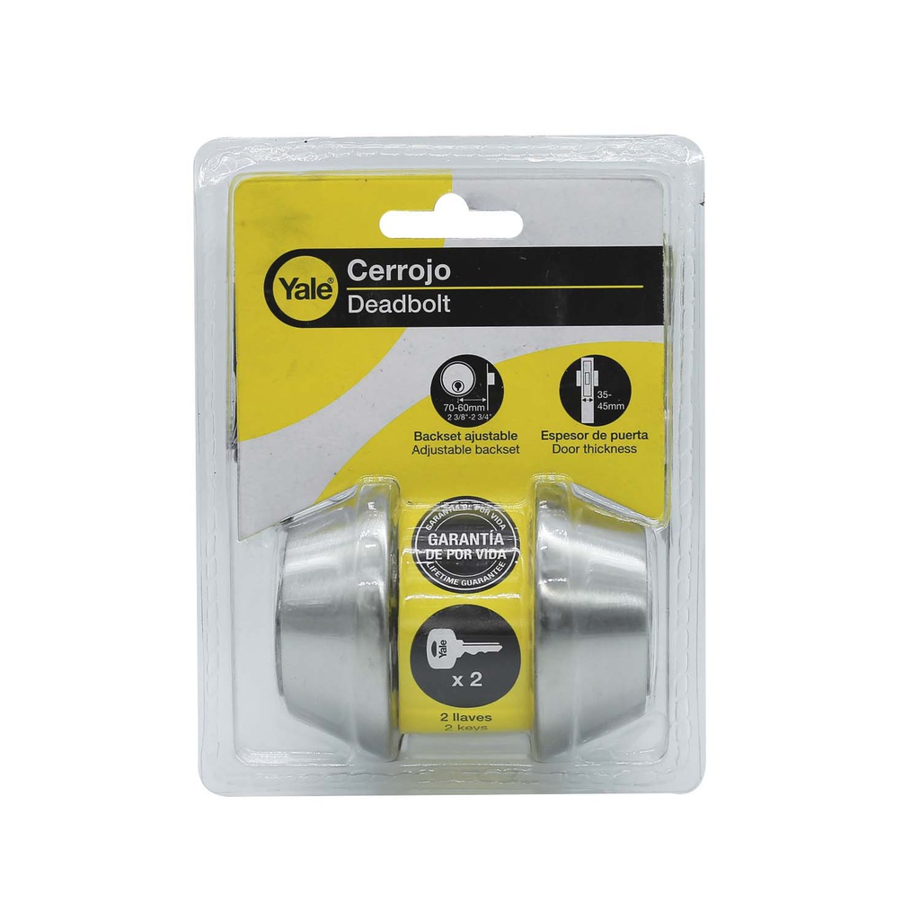 Llavin cerrojo doble yale kent 8948 niquel