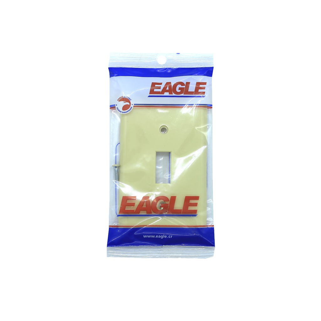 Placa plastica para switch sencillo aguila 2134-v