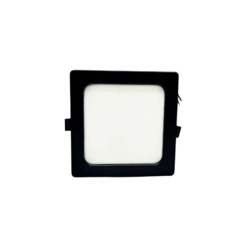 Lampara panel empotrable led 18w 15cm 6500k mun negra
