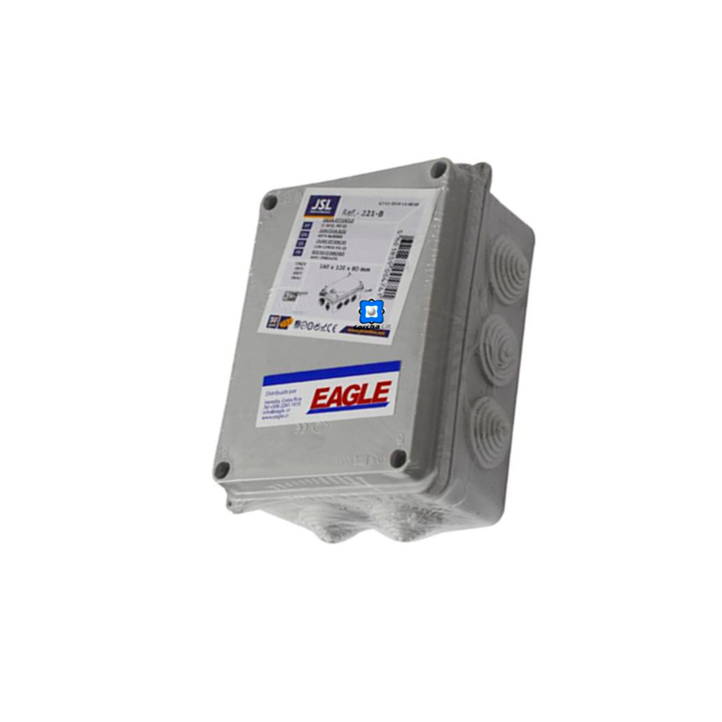 Caja electrica plastica registro 160x120x80mm 221l