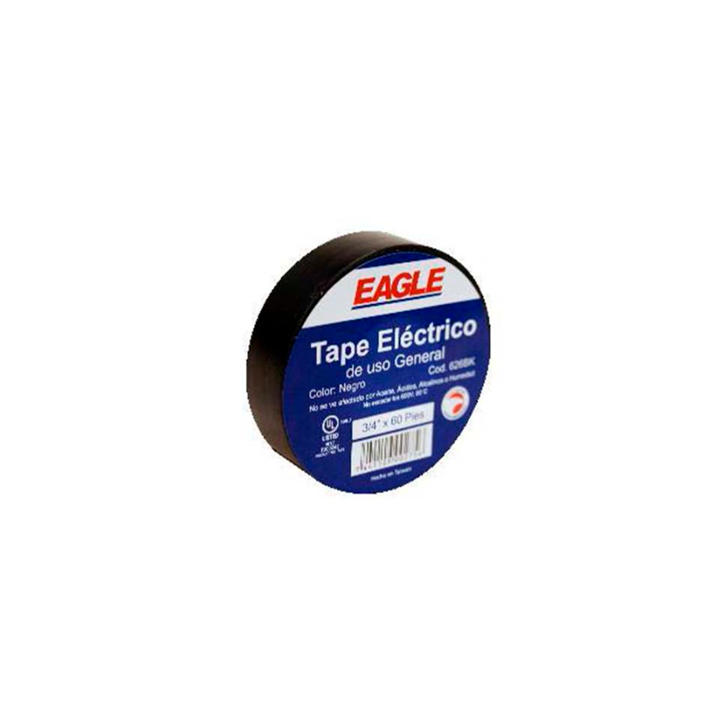 Tape electrico 3/4"x60' aguila 626bk  negro