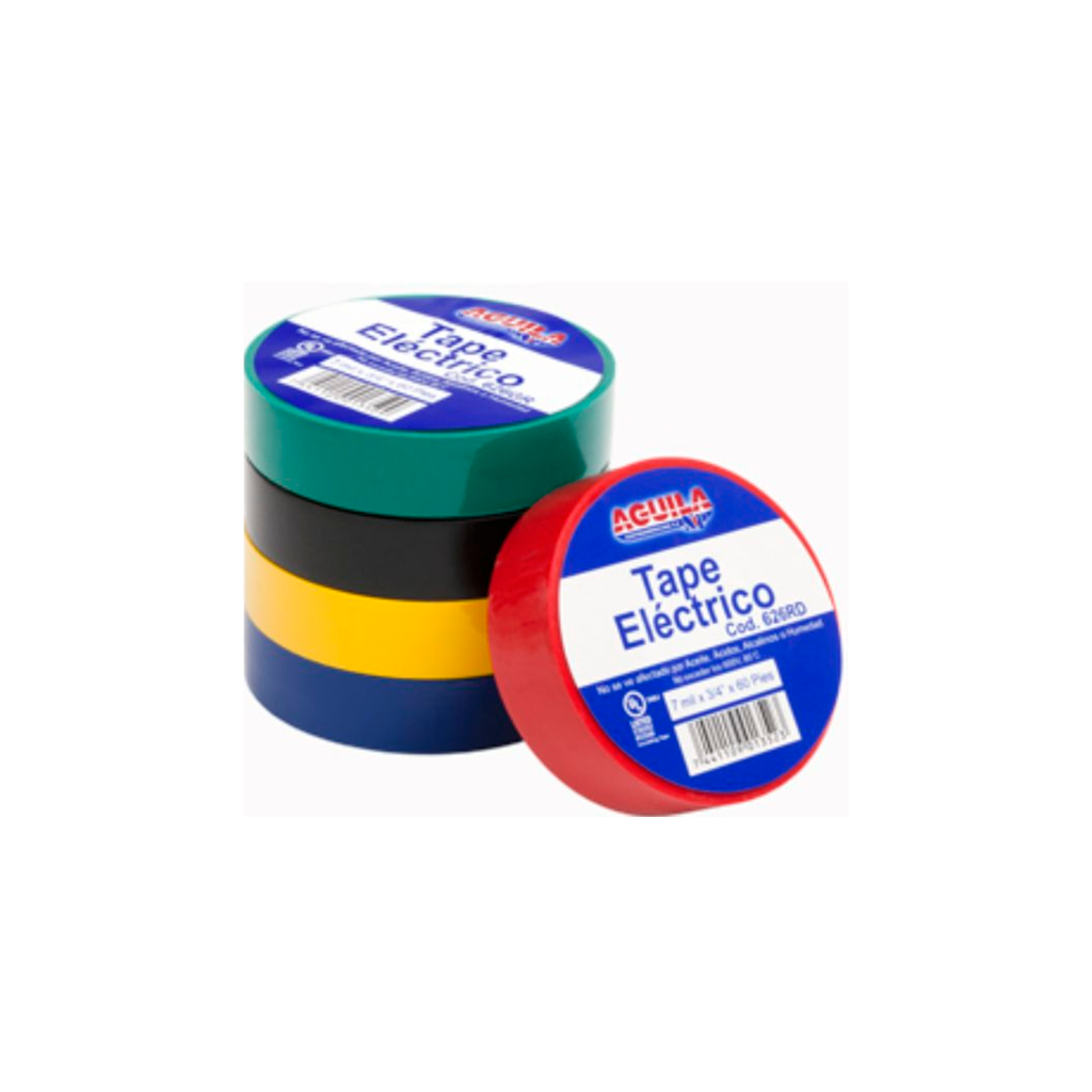 Tape electrico 3/4"x60' aguila 626rd rojo