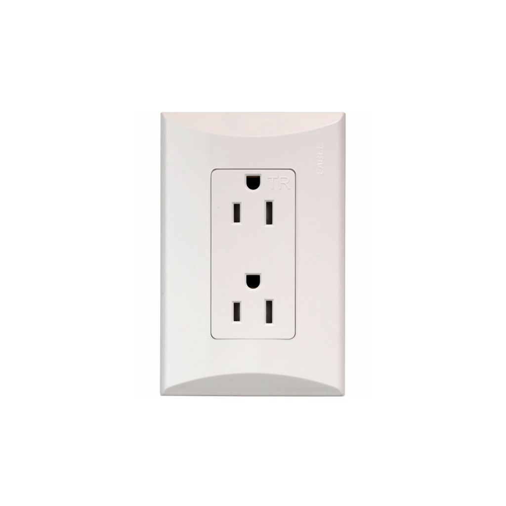 Tomacorriente doble empotrable 15a 1009-aw