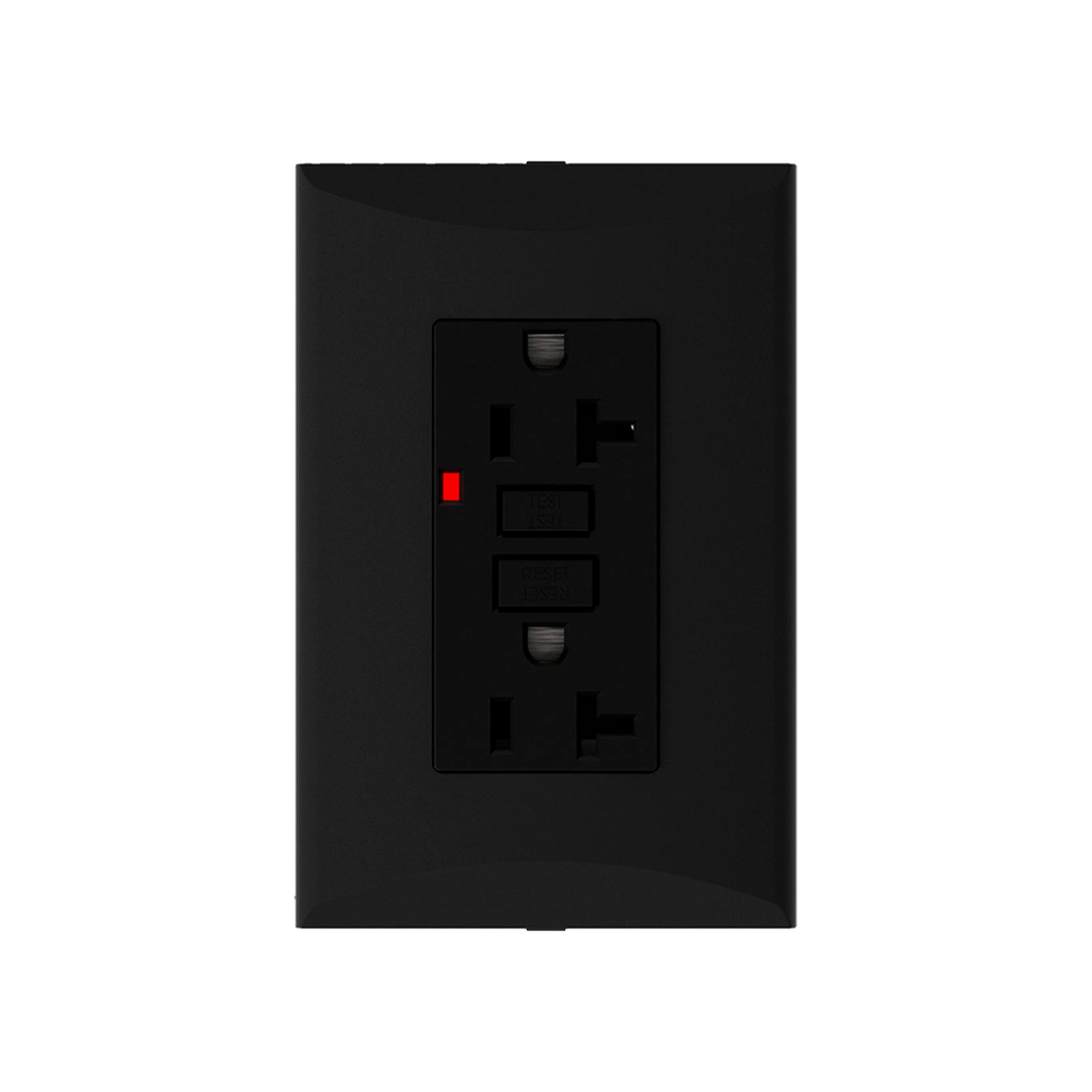 Tomacorriente doble gfci 20a eag 1019-bk